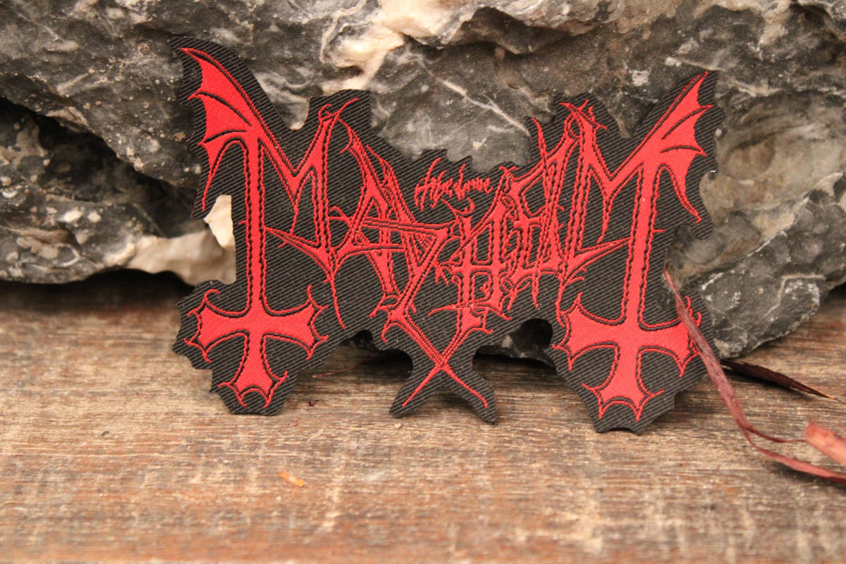 MAYHEM-RED CUTOUT LOGO - Hellgate